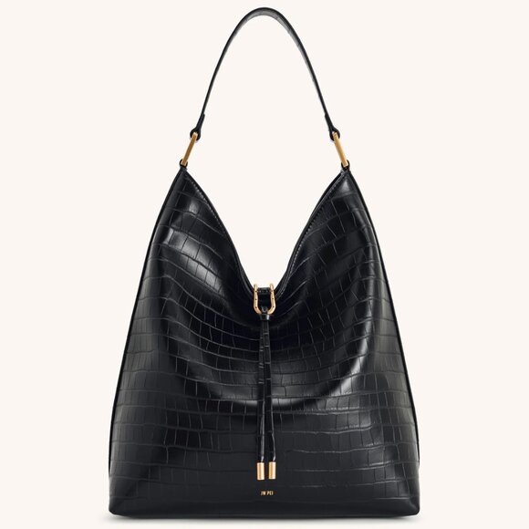 JW PEI Handbags - Aria Shoulder Bag - Black Croc JW PEI